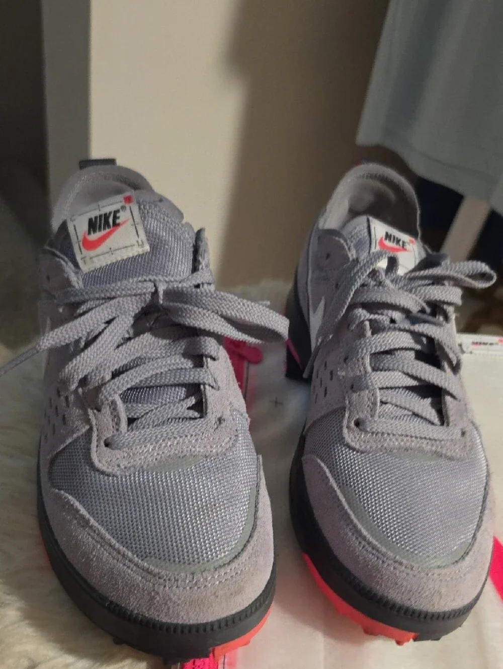 Nike Grey and Hot Pink Trainers